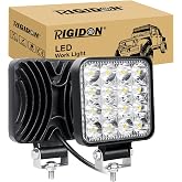 RIGIDON 2x 3.3" Mini 48W Square Work Light Driving Light | 12V 24V 6000K White Waterproof LED Spotlight Fog Lights for Off Ro