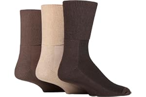 IOMI Footnurse - 3 Pack Unisex Extra Wide Bamboo Diabetic Socks | 4 Sizes | For Swollen Feet & Legs | Smooth Toe Seam | Cushioned Foot