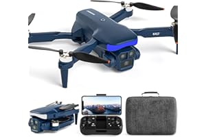 KARUISRC Drone avec Caméra 1080p,Lumière LED Bleue Drones 5GHz WIFI APP pour Adultes,Moteur sans Balais AIdrone Professionnel avec Double Caméra,Flip 3D,Capteur de gravité,Maintien de l'altitude,Sac portable