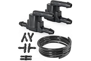 CLICK&FIT 2-way Universal Check Valves Extension kit for Front Back Windshield washer system compatible with Trucks Vans Cars, Toyota Lexus Nissan Ford and others – Wiper sprayers Check Valves set