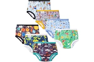 Heekcaa Culotte Apprentissage Propreté Garcon, Culotte d Apprentissage Enfant, Paquet de 7, Culotte d'apprentissage de la propreté pour bébé