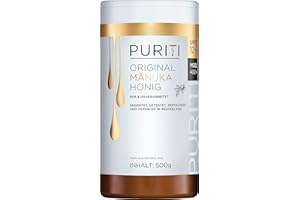 ‎PURITI PURITI Manuka Honig MGO 400+ 500g aus Neuseeland mit zertifiziertem Methylglyoxal Gehalt - Laborgeprüft, Direktimport, reines Naturprodukt, frei von Zusatzstoffen