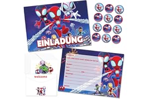 Dekewe 12 Stück Einladungskarten Kindergeburtstag Mädchen Junge, Thematische Party Geburtstag Einladungskarten, Kindergeburtstag Einladungskarte n für Feierlichkeiten oder Geburtstagsfeiern