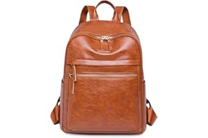 UBAYMAX Sac à Dos en Cuir Femme Chic, Petite Marron Joli étanche Petite Sac de Voyage Cuir pour Feminin, Leger Sac à Dos Loisir Sacs à Main Portés Dos Femme, Small leather Womens Backpack
