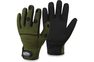 ‎NORMANI normani Anglerhandschuhe aus 3mm Titanium Neopren mit umklappbaren Fingerkuppen und rutschfesten Handinnenflächen - Wasser -und Winddicht (S-4XL)