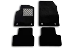 MTC AUTOMOTIVE MTC Fußmatten für Opel Astra J ab Bj. 2009 bis 2015, passgenau, rutschfest, Absatzschoner aus PVC, Verankerungsbefestigungen, schwarz, Schwarz