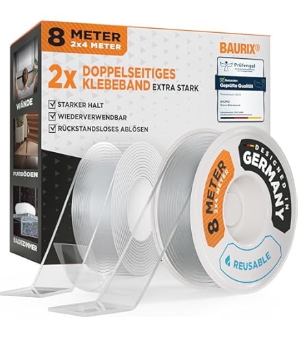 Hugo's Amazing Tape - 50 Ft Roll X 1/2" Wide Reusable Double Sided - View #8