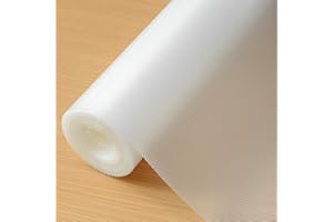 Hersvin 60cmx500cm Plastico Protector para Cocina Cajones, Alfombras Non Adhesivo para Nevera Mueble Fregadero Estante Organizador Cubiertos EVA Cubre Encimera(Transparente Diamante)