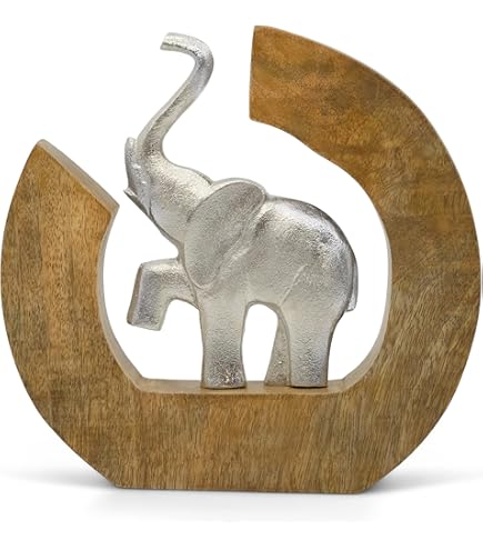 Olifant standbeeld. Zilveren olifant decor voor vrouwen, moeder geschenken. Olifantenbeeldjes brengen geluk, gezondheid, kracht. Decoratie-ornamenten voor woonkamer, tafelstuk, plank, kantoordecoratie