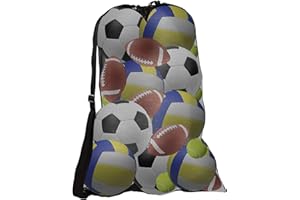 BRITECO Extra Large Football Ball Bag with Adjustable Shoulder Strap - Durable Sports Equipment Storage for Footballs, Basketballs, Soccer Balls, and More