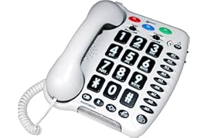 Geemarc AMPLIPOWER50 telefon przewodowy z dużymi przyciskami biały