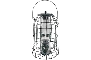 Windhager 06514 Silo mangeoire à Oiseaux avec Protection Contre Les prédateurs - Mangeoire pour Oiseaux à Suspendre - Silo, Anthracite