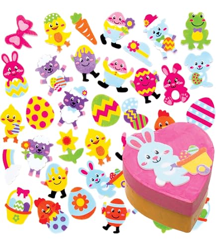 Kit DIY Couronne De Pâques 8 Pièces – Autocollants Mousse, 260 Accessoires, Ruban Et Guirlandes