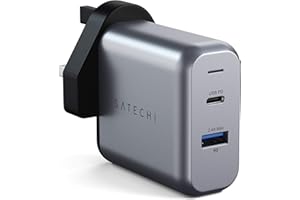 SATECHI 30W Dual Port Wall Charger Adapter with USB C PD & USB 3.0 Port - Compatible with iPad Air & Pro M4 M3 M2, iPhone 17, 16, 15 to 12 Series and More