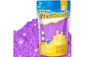 NiToy 2.2Lbs/1kg Play Sand, Never Dries Out-Fun for 3 Years and up Kids Bulk Refill for Sensory Sand Box Toys, Ideal for Shaping, Squeezing and Molding(Purple)