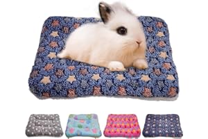 RIOUSSI Panier chaud pour lapin ou cochon d'Inde - Pour petits animaux, lapins, chinchillas, hérissons, bébés, chats, furets - 35,6 x 30,5 cm - Étoile bleue