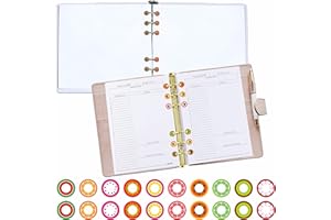 HEBAYY 3000 Etichette Adesive di Rinforzo del Foro di Disegno della Frutta, Resistente allo Strappo Protezioni per Fori in Plastica per Fogli Mobili(Esterno 13 mm, Interno 6 mm)