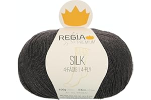 Schachenmayr Regia Premium Silk, 100G anthrazit mel Handstrickgarne