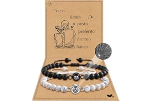 BOCHOI 2 Articoli Ti Amo Bracciale Regali Di Coppia Regalo Anniversario Per Lui Abbinato Per Fidanzato Fidanzata Il Mio Amore Anima Gemella Gioielli