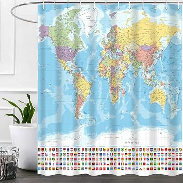 Fantasy Ocean Duschvorhang – Mit Muscheln, Fischen & Karussell, 183 X 183 Cm, Polyester
