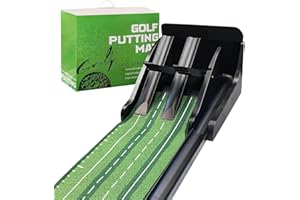 KOFULL Alfombrilla de Golf para Interiores con diseño de balancín de Bola de Golf, Juego de práctica para el hogar, Oficina, Interior y Exterior