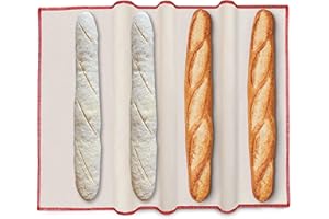 COOL DESIGN Tela de lino gruesa para la fermentación de baguettes y otros tipos de pan, Tela Panadero, 60x90cm