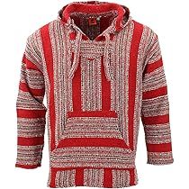 Mexicaanse Baja Hoodie, Blauw en zwart, M