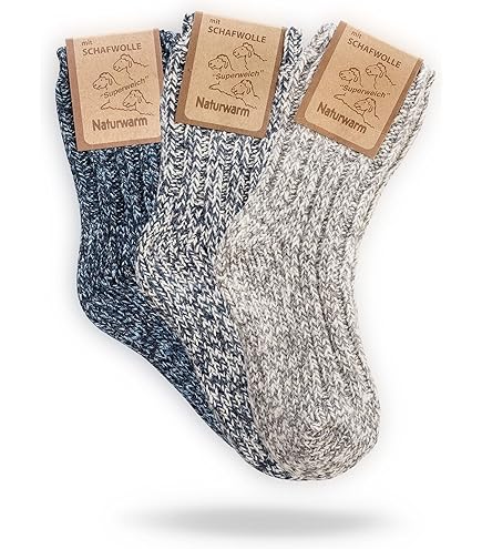 4 Paar Alpaka Socken - Extra Dick & Flauschig Für Kalte Tage