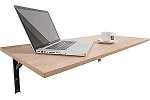 ‎MEX-SYSTEM Mex-System Wandklapptisch Sonoma Eiche 90 x 50 cm – Solid Klapptisch Wand – Platzsparender Schreibtisch Klappbar - Multifunktionale Tischplatte - Wandtisch Klapbar für Büro und Küche