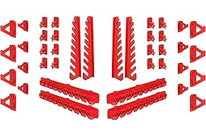 PAFEN Soporte para pared de herramientas – 40 piezas portaherramientas para pared perforada – Juego de ganchos para taller, sistema de almacenamiento