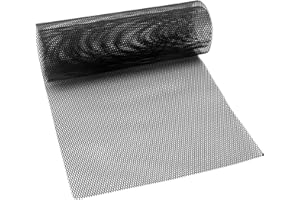 LMYSUFI Rejilla de malla de aluminio, 100 x 33 cm, color negro, universal, rejilla de ventilación para parachoques, impermeable y resistente a la corrosión (agujero de 4 x 8 mm)