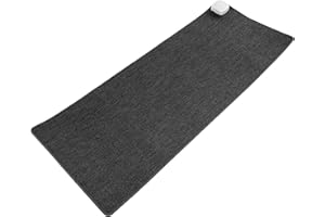 PrimeMatik - Ogrzewany dywan i podkładka na biurko i podłogę w kolorze ciemnoszarym 80x32 cm 77W