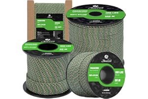 Abma Cord Paracorde 2mm Corde 15m 100% Nylon 1 Brin Type I Corde de Survie, Corde Extérieure - Max. 45 kg - Jager Camo
