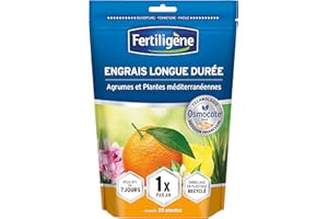 FERTILIGÈNE FERTILIGENE OSAGRUN - Engrais Granulés Longue Durée Osmocote Max Agrumes et Plantes Méditerranéennes 700 g - Pratique, 1 seule application par an - Résultats dès 1 semaine - 700 g pour 35 plantes