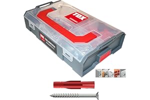 TOX L-BOXX Mini Allround Tri + S asortyment kołków, 280 sztuk z uniwersalnym kołkiem Tri + pasujące śruby z napędem TX, mocowanie prawie materiałów budowlanych, 094901201
