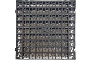 SRENDI 20 x Black Plastic Paving Driveway Grid Turf Grass Lawn Path Gravel Protector Drainage Mat (5 Square Meter)