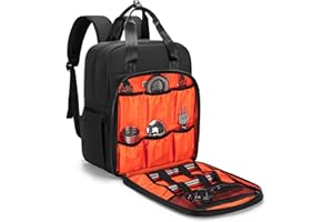 CURMIO Borsa da barman Borsa da viaggio Kit da barman Zaino con scomparti imbottiti, Borsa da trasporto portatile per set di attrezzi da bar, perfetta per feste all'aperto in casa, SOLO borsa, Nero
