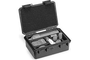 AMAZEAR Coque rigide étanche pour accessoires Insta360 Go Ultra, coque de protection rigide pour le rangement, les voyages, facile à transporter, design compact, noir