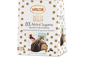 CHOCOLATES VALOR 1881 Valor Sugar Free Chocolate Truffles - Taste of Spain Praline Truffle Chocolate Box, Celiacs and Diabetic Chocolates, Gluten Free - 200g
