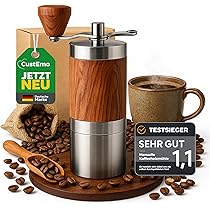 Manuelle Kaffeemühle Mit Keramik-Mahlwerk - 40 Mahlgrade Für French Press & Espresso