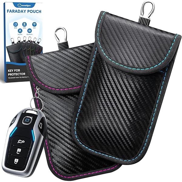 FIREDOG Faraday Pochette Pour Clés De Voiture Et Téléphone Portable Sac De Bl