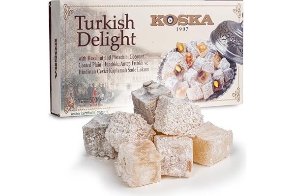 Turkish Delight med torkad frukt, hasselnöt, pistasch och kokosnöt 500 g