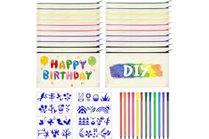 MILIAFLICK 20 Stück Federmäppchen zum Bemalen Kindergeburtstag Basteln für 12 Buntstift 8 Malen Schimmel DIY Blanko Kosmetiktasche Stoffbeutel zum Bemalen für Aufbewahrung Schreibwaren