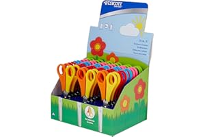 Westcott 2150s Ciseaux enfants pour gauchers et droitiers, 13 cm, pointe ronde, 30 Pièces, dimensions 5 cm
