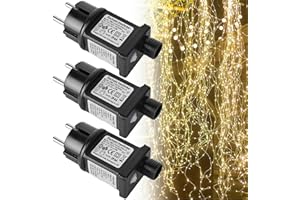 AICHARYNIC Zasilacz LED 31 V, 3 sztuki, zasilacz sieciowy z funkcją pamięci i timerem, 8 trybów pracy, sterownik transformatora LED, wtyczka IP44, 6 W, adapter zastępczy niskiego napięcia, adapter LED do