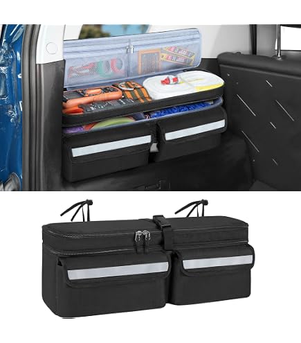 Fgtagtal Car Trunk Organizer Compatible with Toyota FJ Cruiser 2007-2021, Rear Storage Organizer With American Flag, Multi-Compartment Oxford Cloth Car Storage Bag Space Saving (With Pattern-2 PCS Fgtagtal Car Trunk Organizer Compatible with Toyota FJ Cruiser 2007-2021, Rear Storage Organizer With American Flag, Multi-Compartment Oxford Cloth Car Storage Bag Space Saving (With Pattern-2 PCS