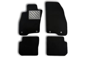 MTC AUTOMOTIVE Tappetini per Fiat Punto Evo dal 2009, Punto dal 2012-, su Misura, Antiscivolo, battitacco in gomma rinforzato, bottoni di fissaggio