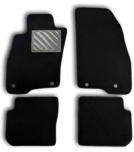 Tappetini Auto Fiat Grande Punto 2005-2018 - Set 4 Pezzi Personalizzabili, Made In Italy, Antracite Kit Tappetini Anteriori E Posteriori