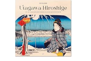 GRUPO ERIK Calendario 2025 pared Hiroshige - Calendario pared, Planificador mensual: Con espacio para anotar e Ilustraciones (30x30 cm)