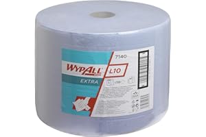WypAll Extra Wiper Roll L10 7140, 1-Ply, High Absorbent, Airflex Technology, Blue Paper Wipers for Light-Duty Cleaning, Large Roll Format, 1 Roll x 1,500 Sheets